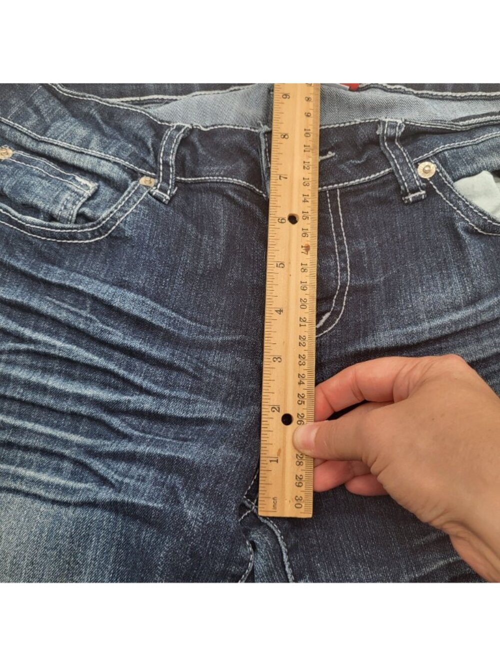ZANA DI Y2K Denim Jeans Vintage SZ 11 Skinny Whiskered Juniors - Picture 6 of 11